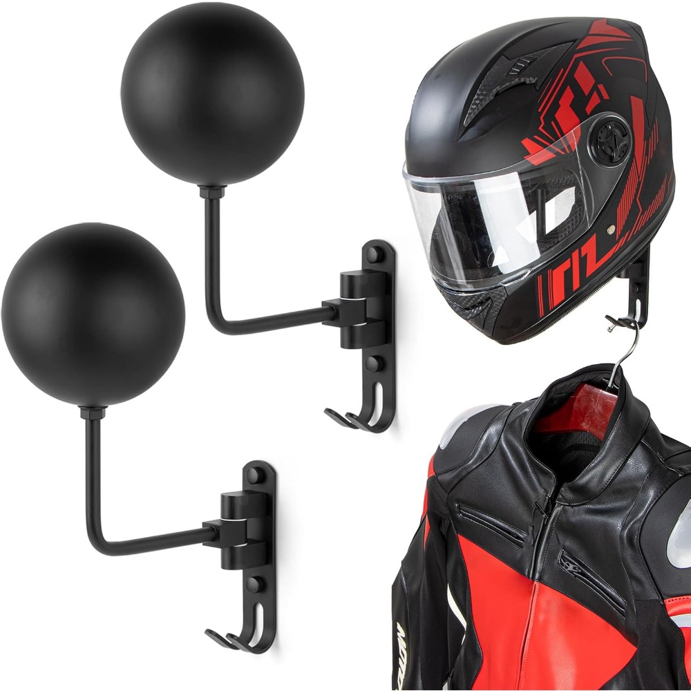 Cycling Gear Wall Hanger - 180 ° حامل خوذة الدراجة النارية
