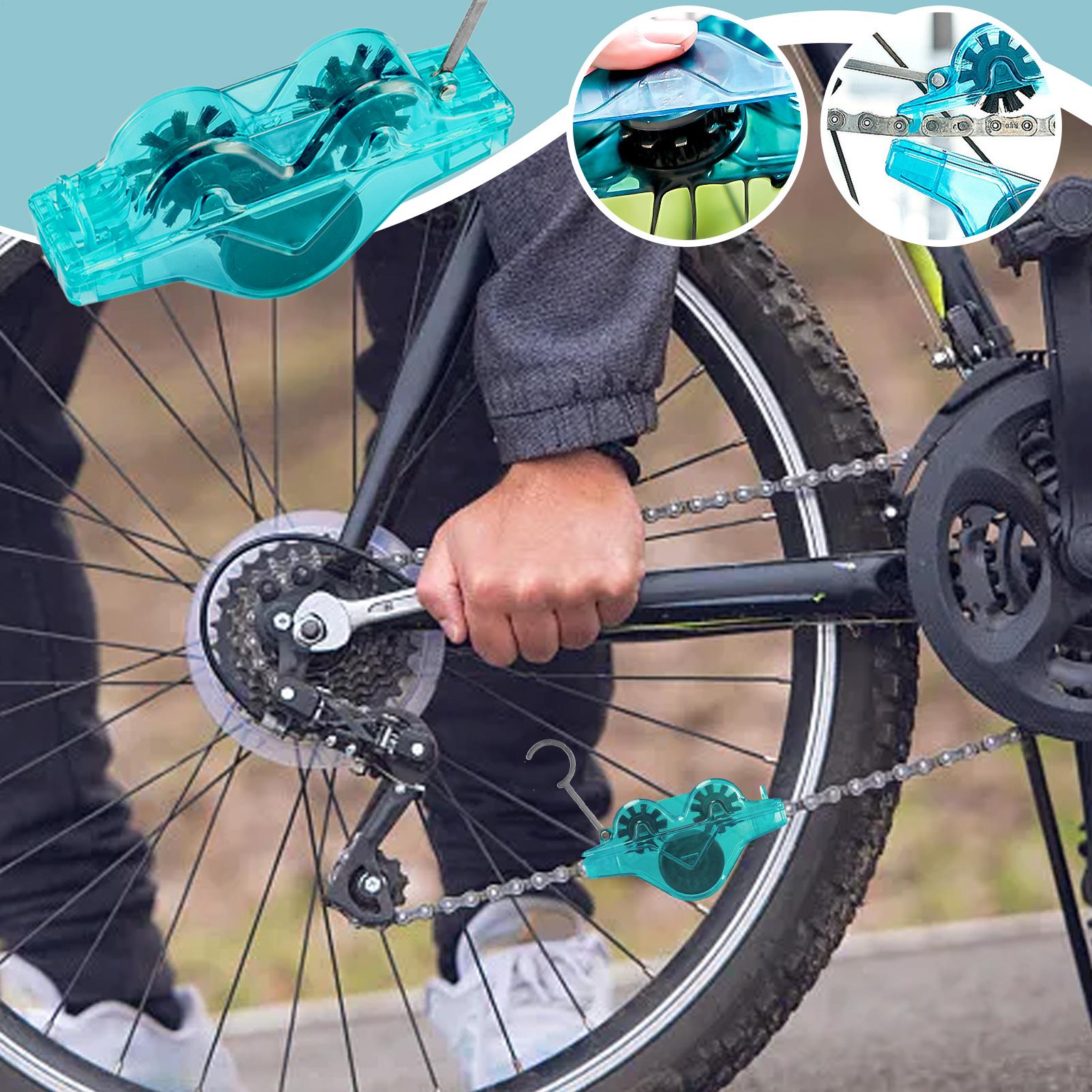Cycling Gear Man - منظف سلسلة الدراجة مع فرشاة دوارة