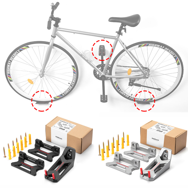 Cycling Gear Wall Hanger - 3 قطع حامل دراجات للتعليق على