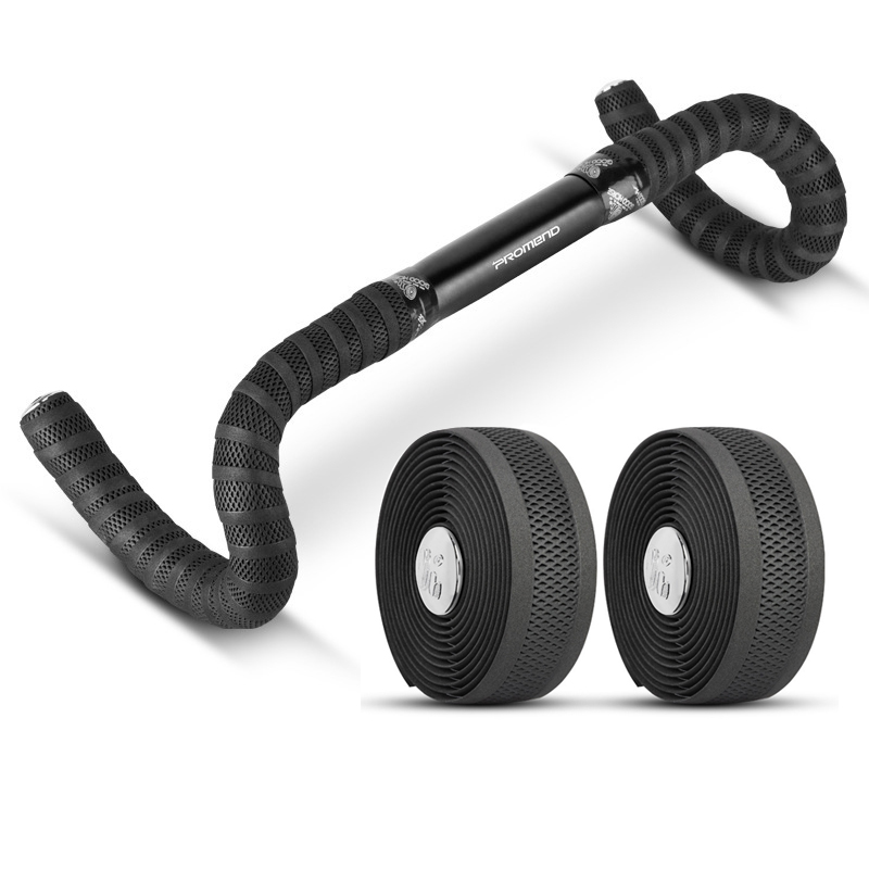 Bike Handlebar Tape - Promend-شريط أسود مانع للإنزلاق لمقود دراجة