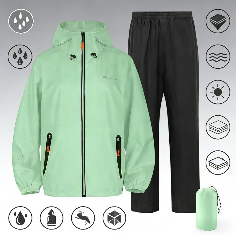 بدلة مطر كاملة مقاومة للماء مع - مراجعة Cycling Gear Man وسعره