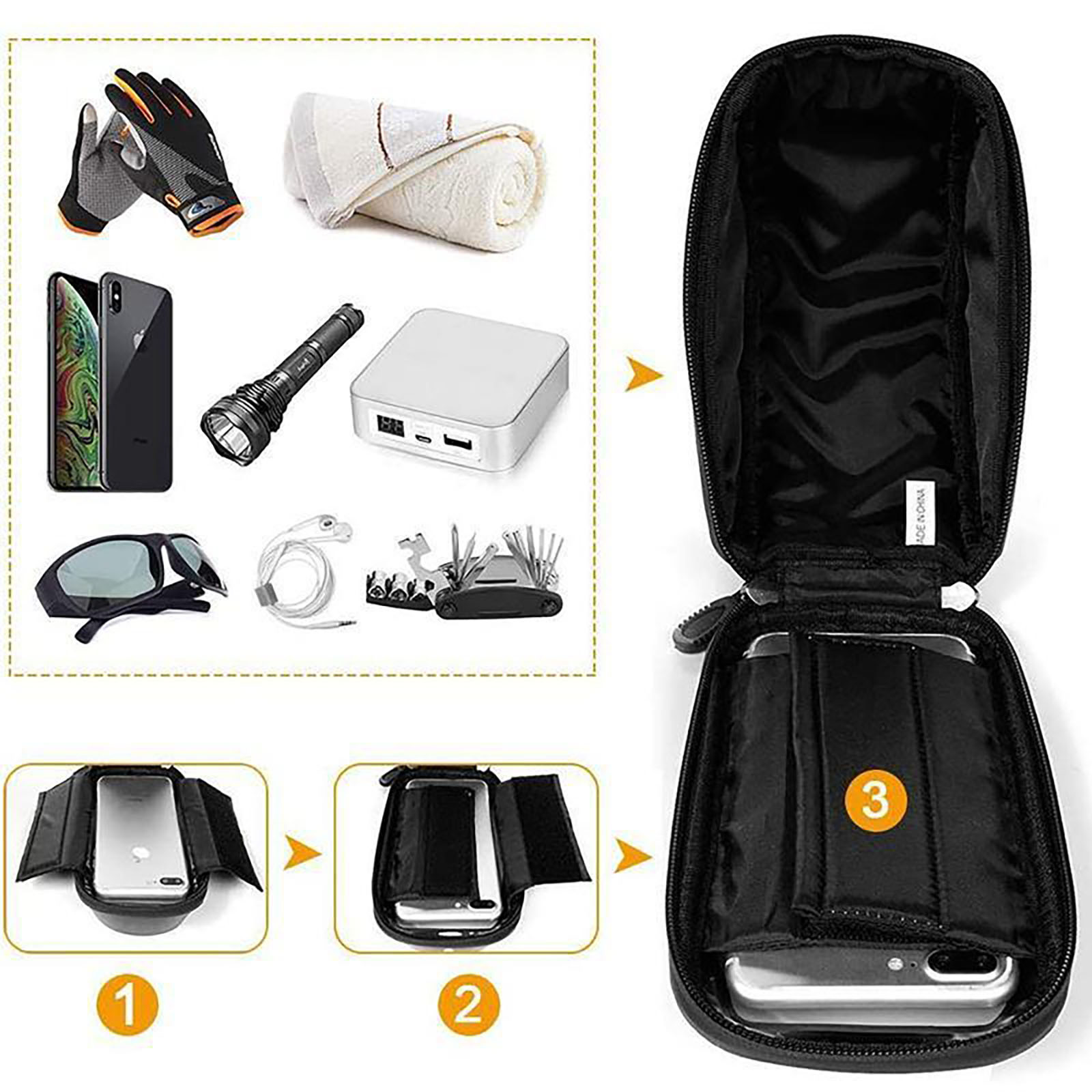 حقيبة هاتف مقاومة للماء للدراج - مراجعة Cycling Gear Duffle وسعره