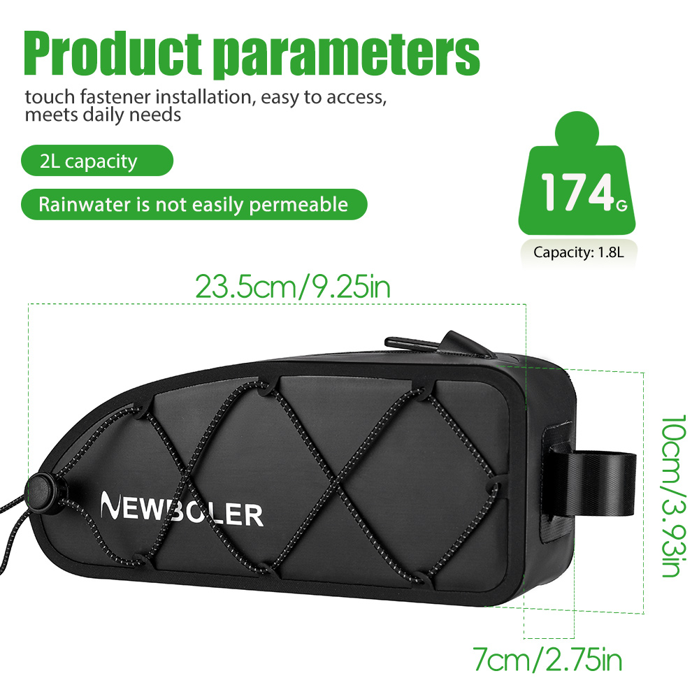 حقيبة دراجة NEWBOLER سعة 1.8 ل - مراجعة Cycling Gear Duffle وسعره