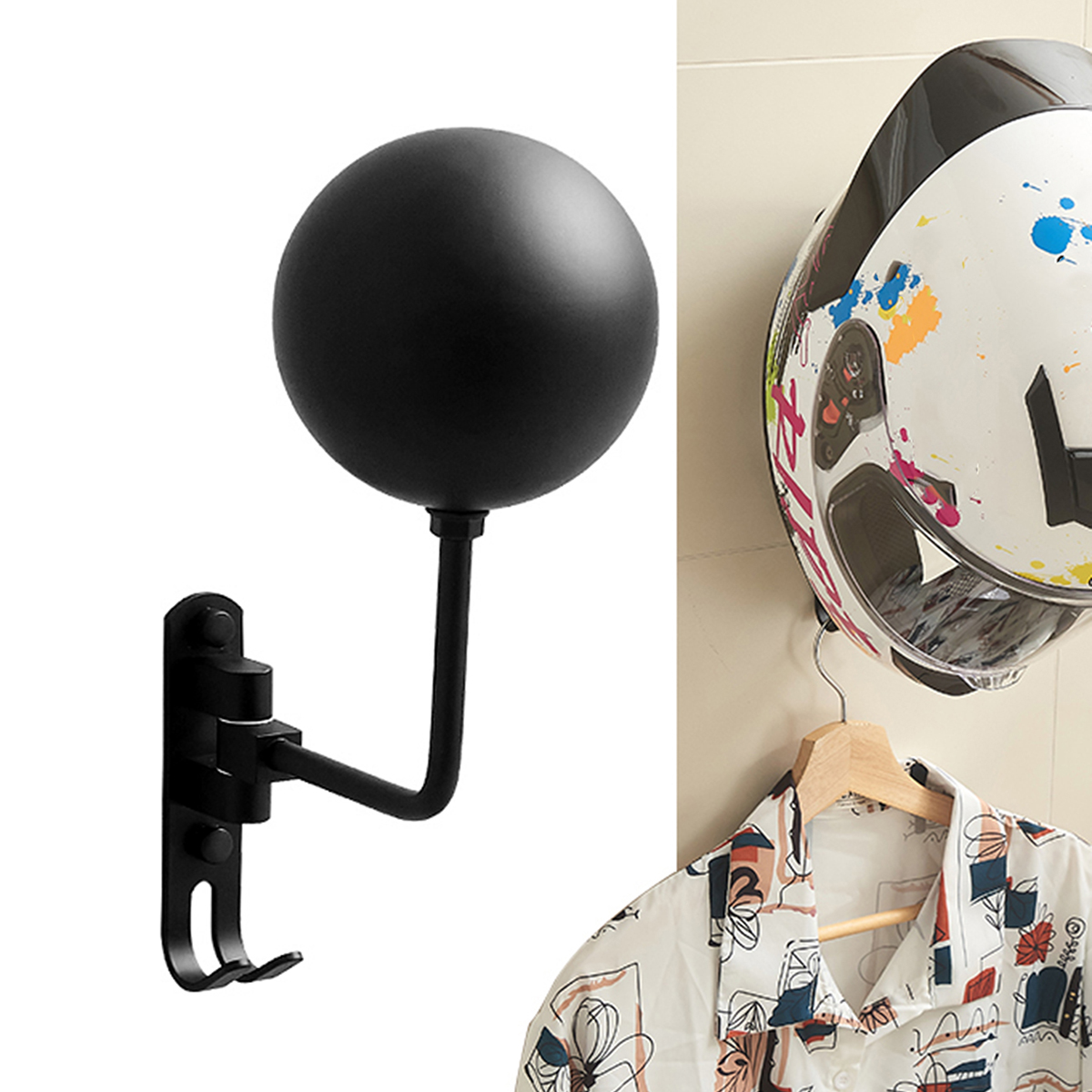 رف خوذة الدراجة النارية على ال - مراجعة Cycling Gear Wall Hanger وسعره