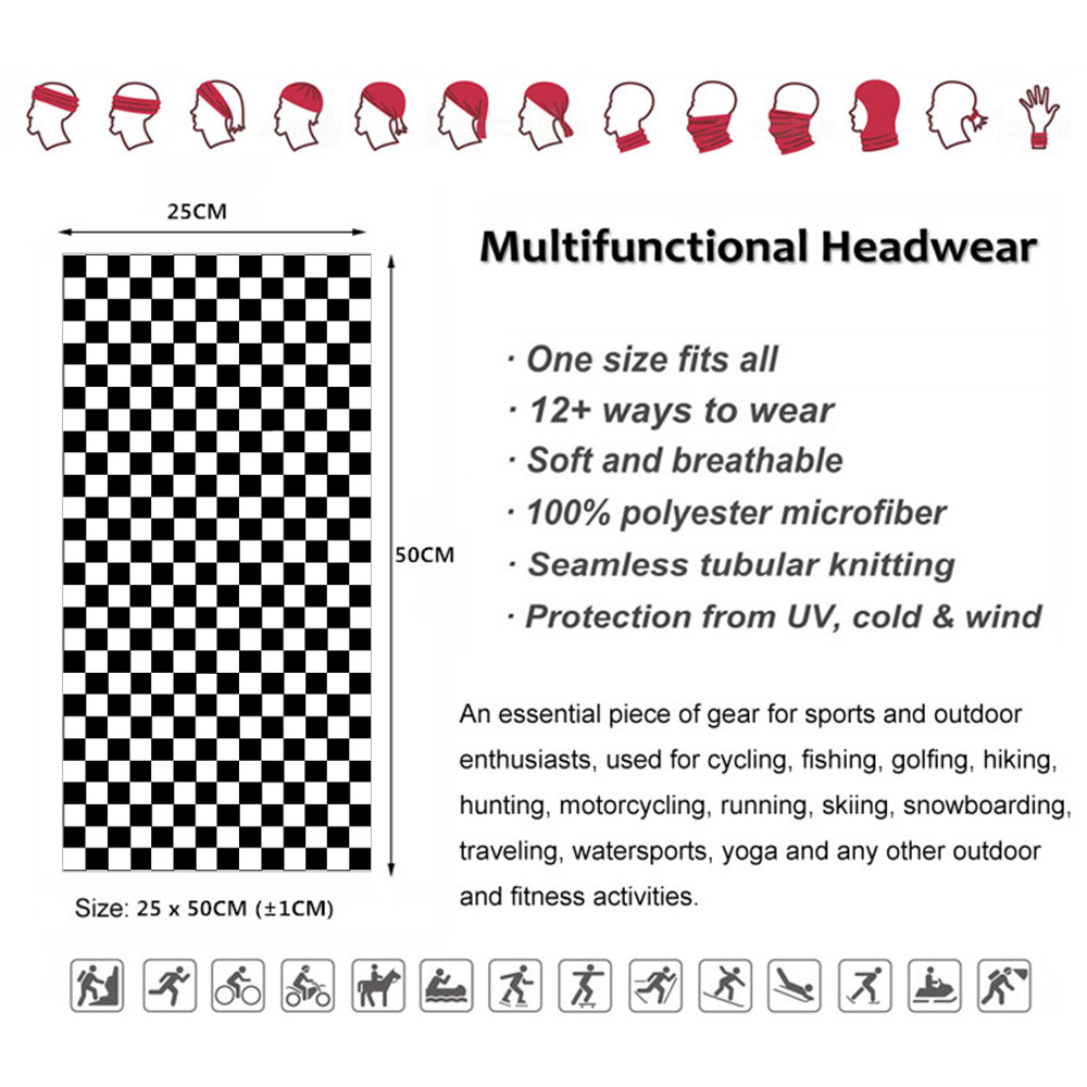 ربطة رأس مطبوعة Ska متقلب ، رق - مراجعة Cycling Gear Man وسعره